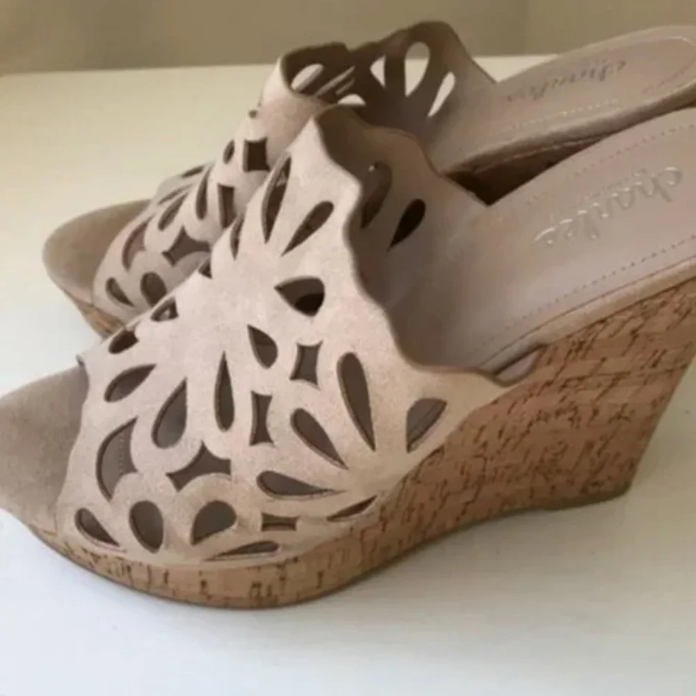 David April Cutout Wedge Sandal